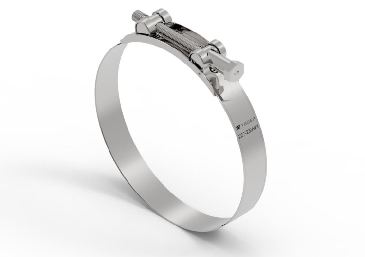 Opaska zaciskowa GBS 227-239 (obejma W2 - stal nierdzewna) szerokość 26mm TEGER