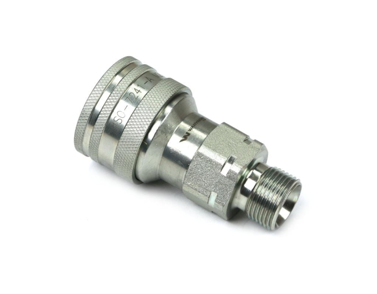 Szybkozlacze hydrauliczne gniazdo z eliminatorem ciśnienia M22x1.5 gwint zewnetrzny EURO (9100822G) (ISO 7241-A) Warynski