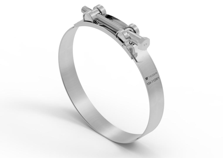 Opaska zaciskowa GBS 104-112 (obejma W1 - stal ocynkowana) szerokość 24mm TEGER