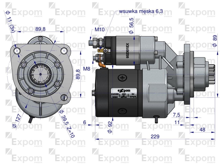 Rozrusznik z reduktorem typu Magneton 9142740 John Deere Blue Line EXPOM KWIDZYN 2
