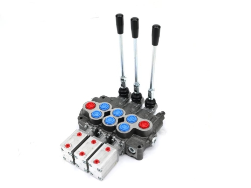 Rozdzielacz hydrauliczny 80 l/m 3 sekcje sterowanie ręczno pneumatycznie - wszystkie sekcje otwarte ST11  2