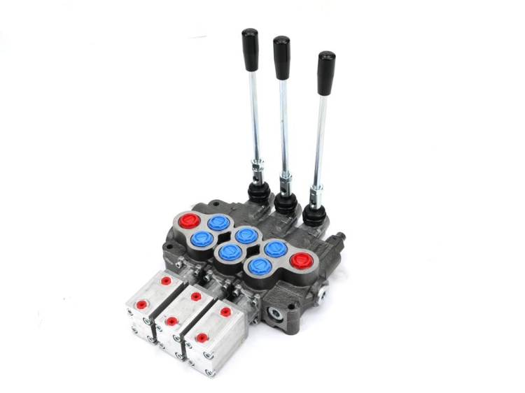 Rozdzielacz hydrauliczny 80 l/m 3 sekcje sterowanie ręczno pneumatycznie - wszystkie sekcje otwarte ST11  2