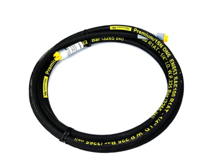 Przewód hydrauliczny 225 bar gwint M14x1.5 DKOL proste L-3500mm DN06-1SN (AA-06-3500; P51P51) 22.5MPa Waryński