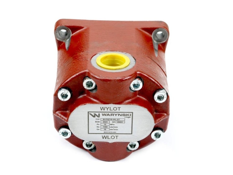 Pompa hydrauliczna zębata do Bizon Z-050 stary typ PZS-KP-25 (obroty lewe) 16Mpa w korpusie żeliwnym Waryński 4