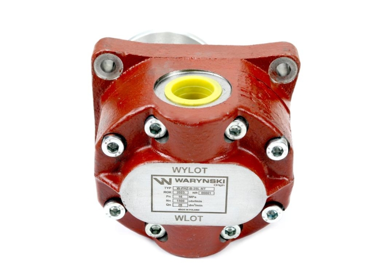 Pompa hydrauliczna zębata do Bizon Z-056 Z-058 nowy typ PZS-KP2-25 (obroty lewe) 16Mpa w korpusie żeliwnym Waryński 4