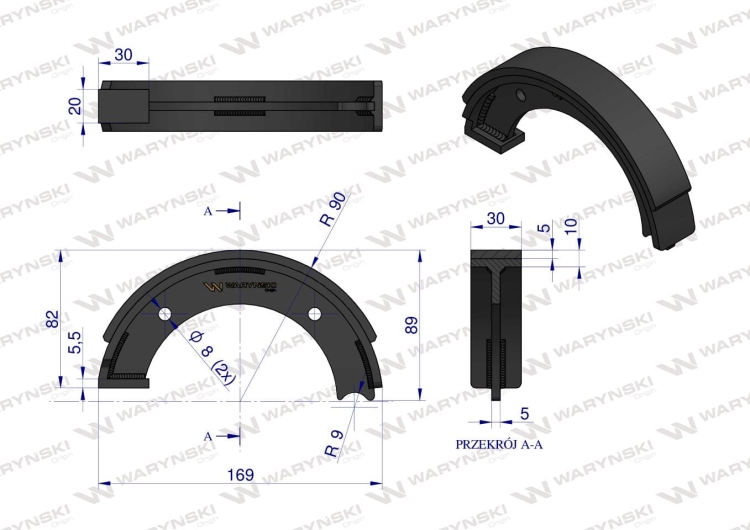 Szczęka hamulcowa 04378796 DEUTZ Waryński 2