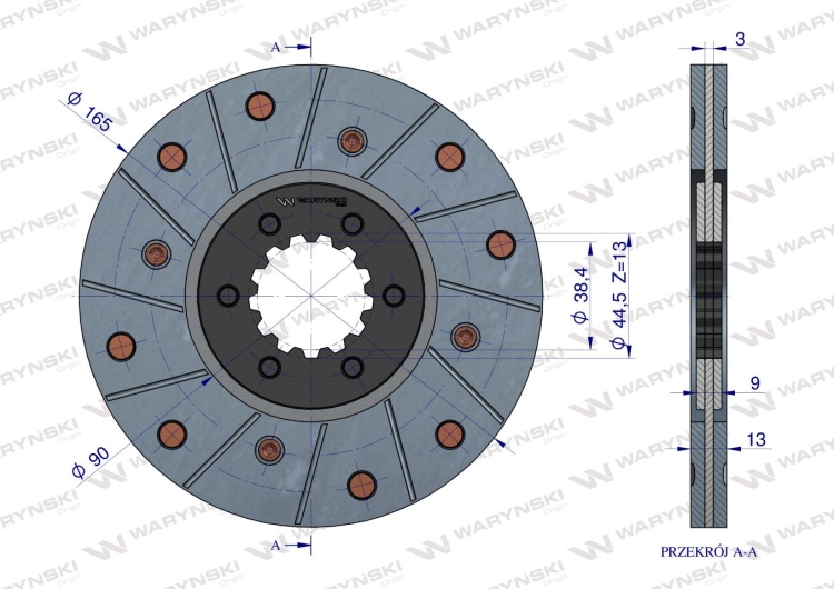 Tarcza hamulcowa 1823112M91 LANDINI MF Waryński 2