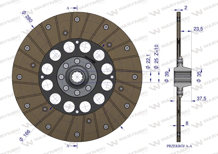Tarcza sprzęgła 5154703 CASE FIAT FORD LANDINI McCormick MF NEW HOLLAND Waryński 3