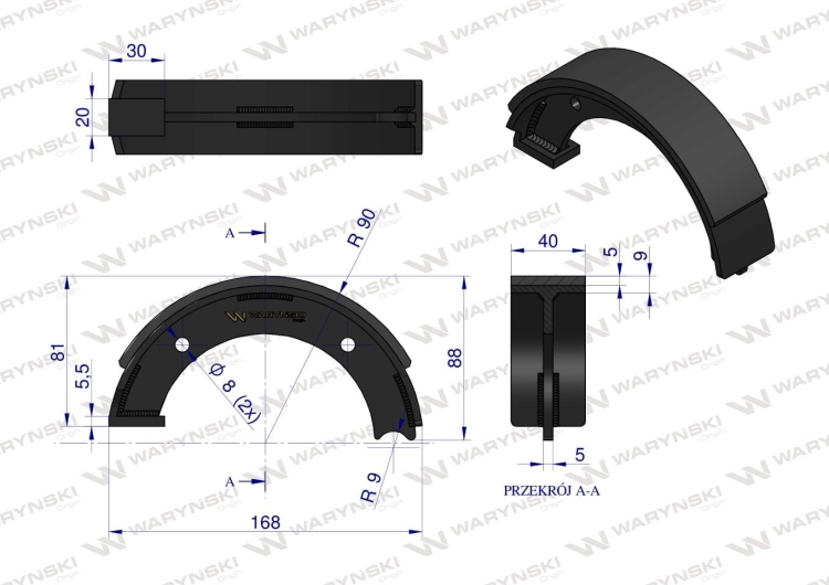 Szczęka hamulcowa 04380577 DEUTZ Waryński 2
