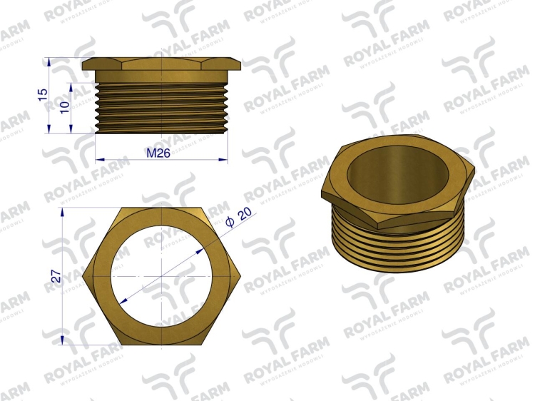 Nakrętka zaworu RF-20909015.200 ROYAL FARM 2