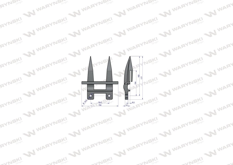 Bagnet palec podwójny hartowany zastosowanie New Holland 379720 Waryński  2