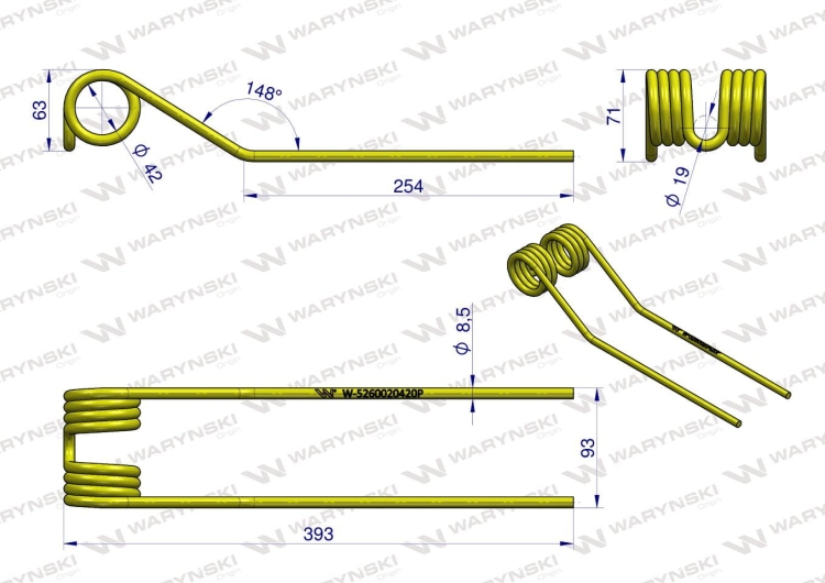 Palec Przetrząsarka Karuzelowa typ Promar WARYŃSKI 2