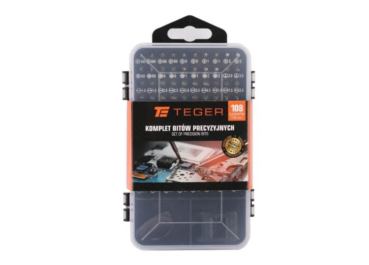 Zestaw bitów precyzyjnych (108 el.) TEGER