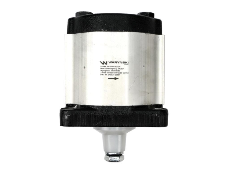 Pompa hydrauliczna zębata 39.0cm3 (grupa 3 - typ europejski) wałek 1:8 przyłącza gwintowane (obroty prawe) max.240 bar Waryński 3