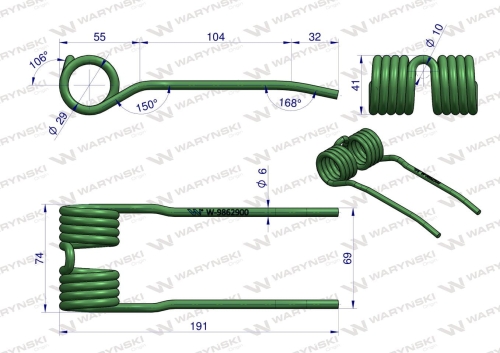 Palec podbieracza Claas 9862900 Waryński 2