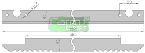 Listwa przenośnika pochyłego John Deere Z37346  2