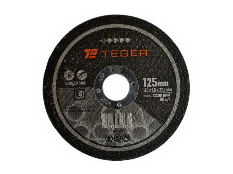 Tarcza korundowa do cięcia 125x 1.6 mm TEGER