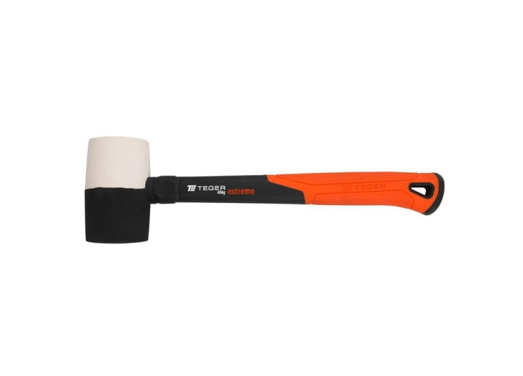 Młotek gumowy z trzonkiem fiberglass 450 g Extreme TEGER