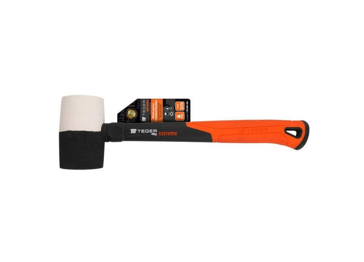 Młotek gumowy z trzonkiem fiberglass 450 g Extreme TEGER 3