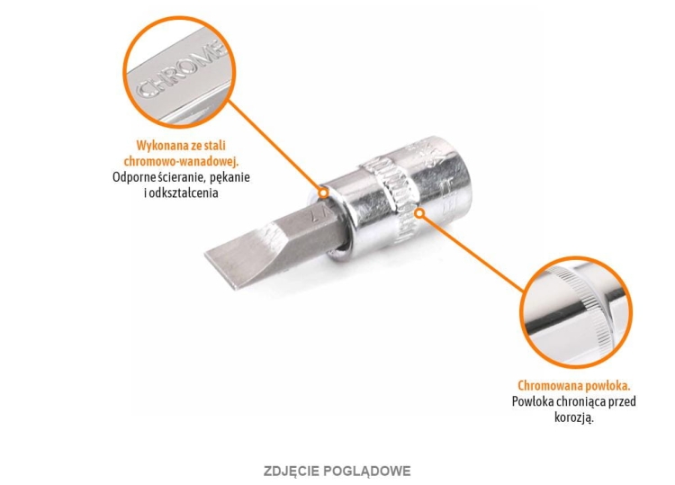Klucz nasadowy 1/4" z bitem SL 37 mm/SL4 TEGER 2