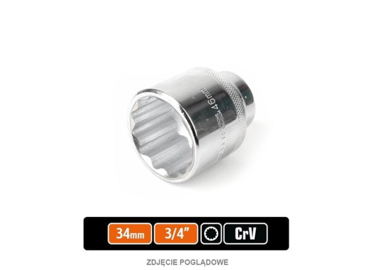 Klucz nasadowy 3/4" dwunastokątny 34 mm / TEGER