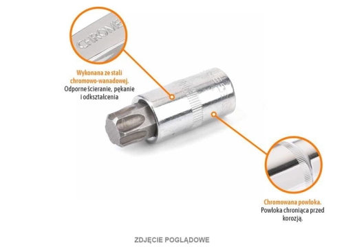 Klucz nasadowy 1/2" z bitem TORX 55 mm/T55 TEGER 2