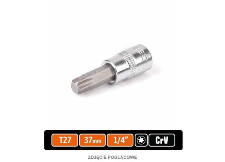 Klucz nasadowy 1/4" z bitem TORX 37 mm/T27 /TEGER 2