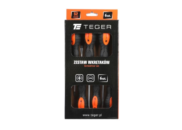Zestaw wkrętaków 6 szt TEGER