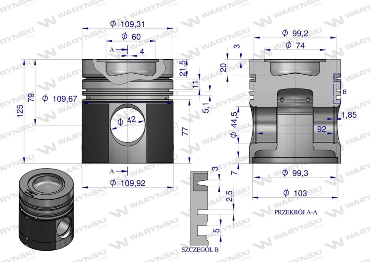 Zestaw naprawczy MTZ-245 Waryński 2