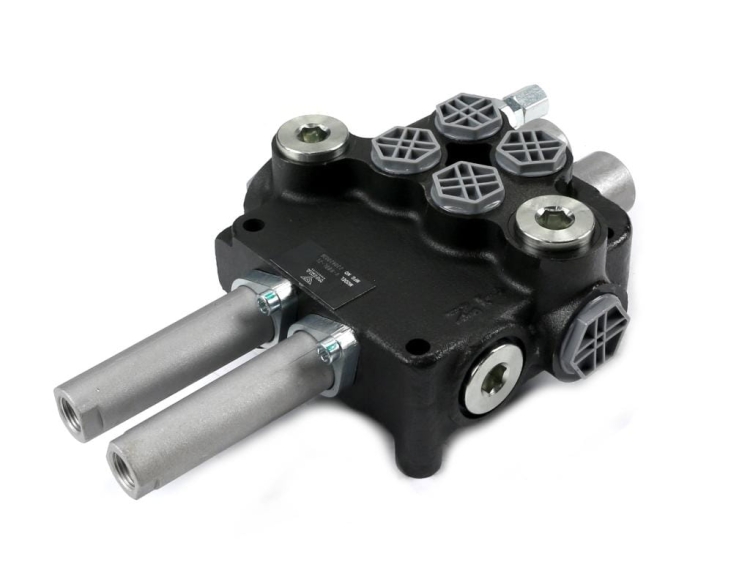 Rozdzielacz hydrauliczny 2-sekcyjny 80L sterowany joystickiem na linkę VOIMA  2