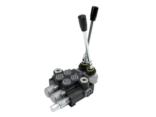 Rozdzielacz hydrauliczny 2-sekcyjny 40L z zatrzaskami VOIMA 2