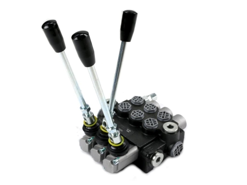 Rozdzielacz hydrauliczny 3-sekcyjny 40L z zatrzaskami VOIMA 2