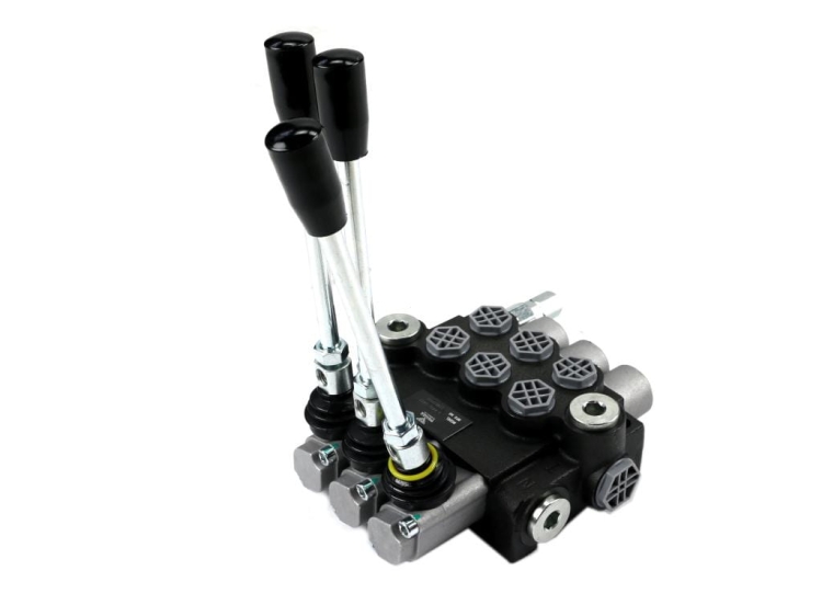 Rozdzielacz hydrauliczny 3-sekcyjny 40L (1 sekcja - z zatrzaskiem) VOIMA 2