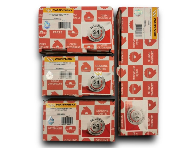 Zestaw pompek i cylinderków hamulcowych C-360 ( 1x Pompka krótka .1xPompka długa .2x Cylinderek) ORYGINAŁ URSUS 2