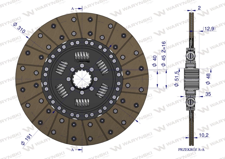 Tarcza sprzęgła RENAULT 7701029381 Waryński