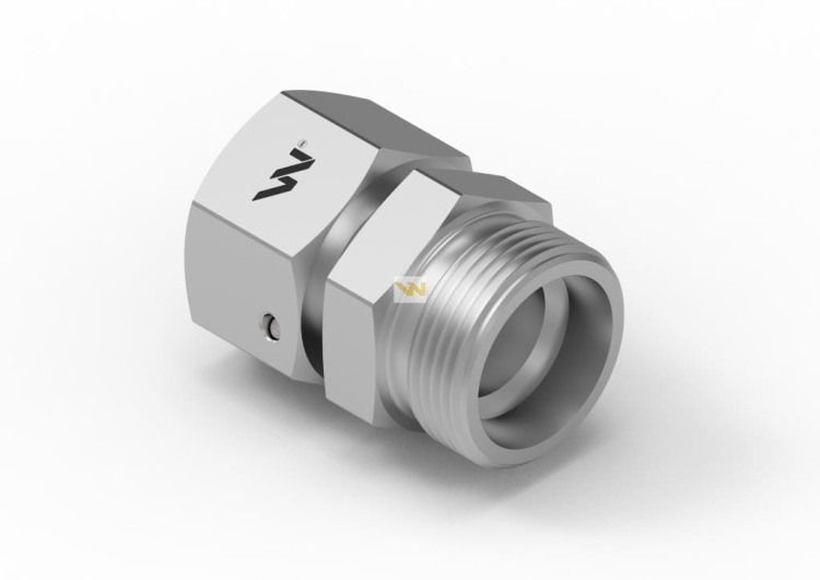 Złączka hydrauliczna metryczna AB (XKOR) A-M20x1.5 (60 stopni) / B-M18x1.5 12L Waryński