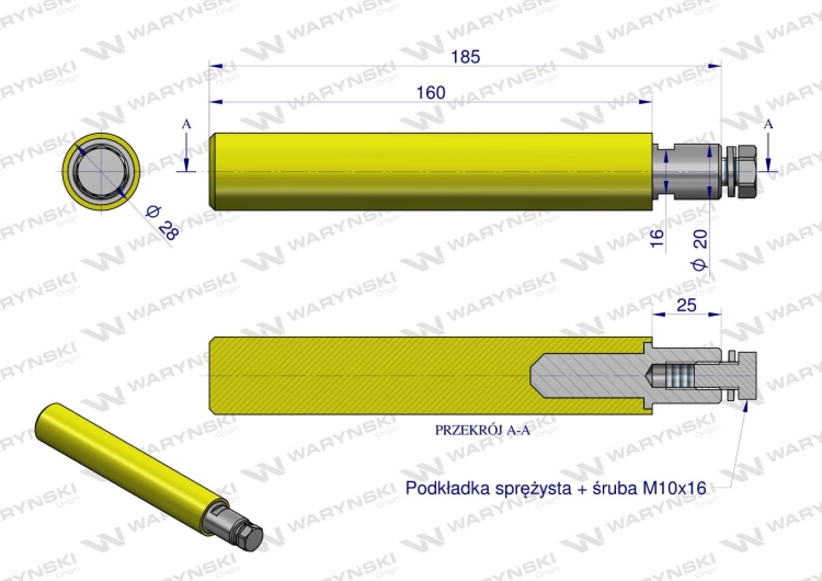 Palec poliuretanowy 07601623 Grimme WARYŃSKI 3