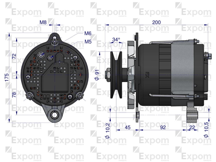 Alternator T-25 50A EXPOM KWIDZYN eu 3