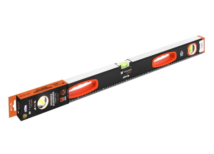 Poziomica aluminiowa/magnetyczna 80 cm Extreme TEGER 3