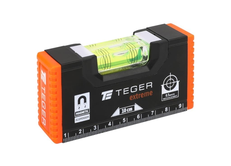 Poziomica aluminiowa/magnetyczna 10 cm Extreme TEGER