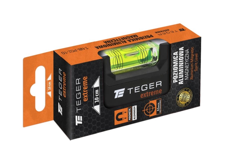 Poziomica aluminiowa/magnetyczna 10 cm Extreme TEGER 3