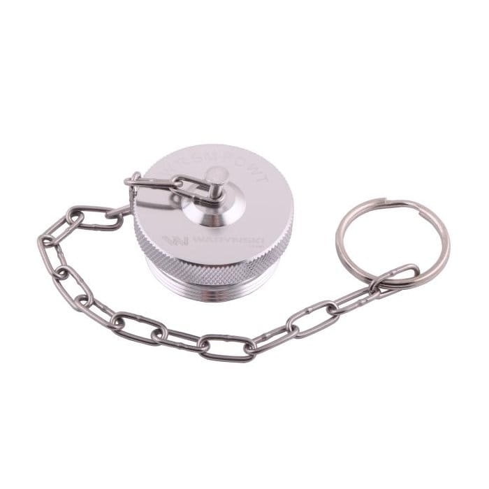 Pokrywa aluminiowa (korek, zaślepka) z gwintem zewnętrznym wkręcany do zaworów skręcanych - wtyczek serii WRS Waryński  3