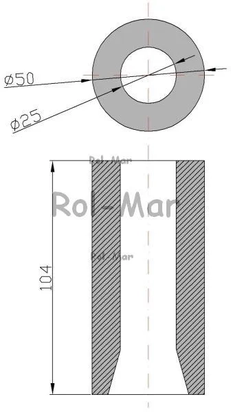 Tuleja mocowania zęba 880 mm 5193-FT88N ładowacza fi 50 Tur 2