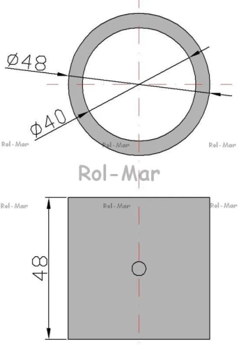Tuleja wału podłogi Rozrzutnik 2