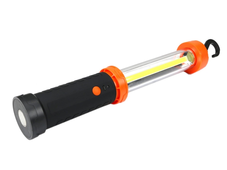 Latarka warsztatowa LED COB 600 lm ładowana kablem 1,5m USB Teger 2