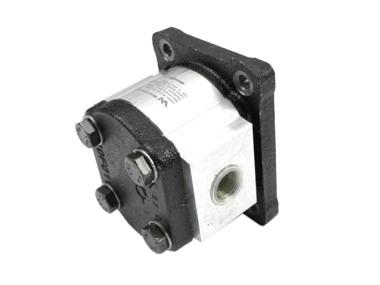 Pompa hydrauliczna zębata 1.0cm3 (grupa 1 - typ europejski) wałek 1:8 przyłącza obustronnie gwinty wewnętrzne 3/8 (obroty prawe) max.250 bar Waryński 2