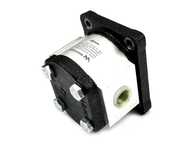 Pompa hydrauliczna zębata 1.5cm3 (grupa 1 - typ europejski) wałek 1:8 przyłącza obustronnie gwinty wewnętrzne 3/8 (obroty prawe) max.260 bar Waryński 2