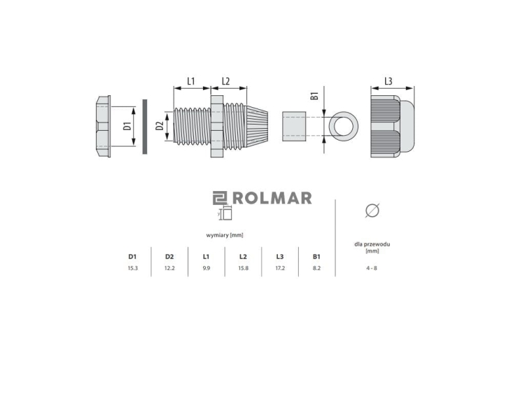 Uniwersalna hermetyczna prostokątna puszka łączeniowa z dławicami x2 IP66 3