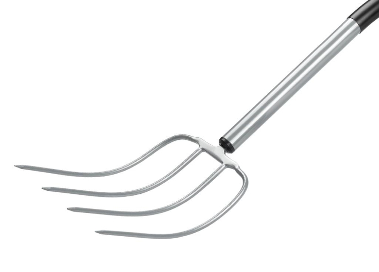 Widły gospodarcze 4-zębne na metalowym trzonku - Extra Long (dł. 1580 mm) Extreme Teger 2