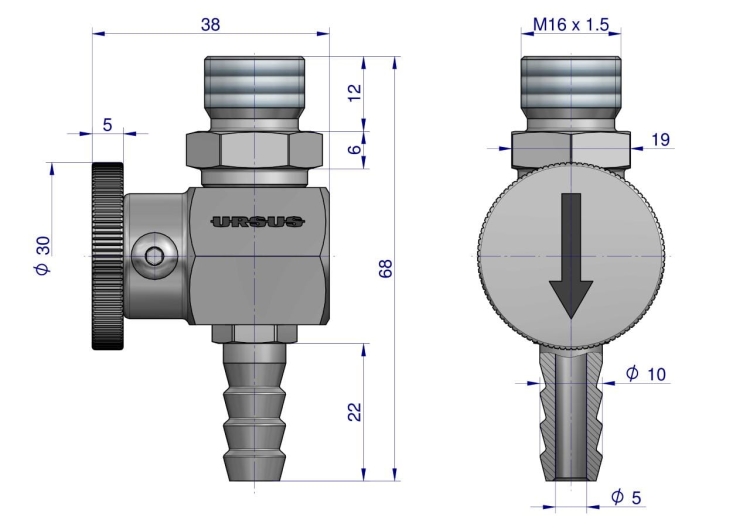 Kran paliwa C-330/C-360 50552110 ORYGINAŁ URSUS 2